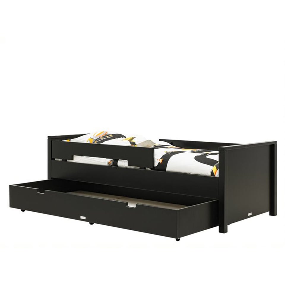 Bopita Jonne Ledikant Mat Zwart Met (Slaap)lade 90 X 200