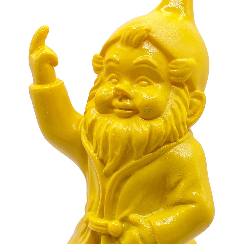 Beeldje Kabouter Fuck You Geel 15cm