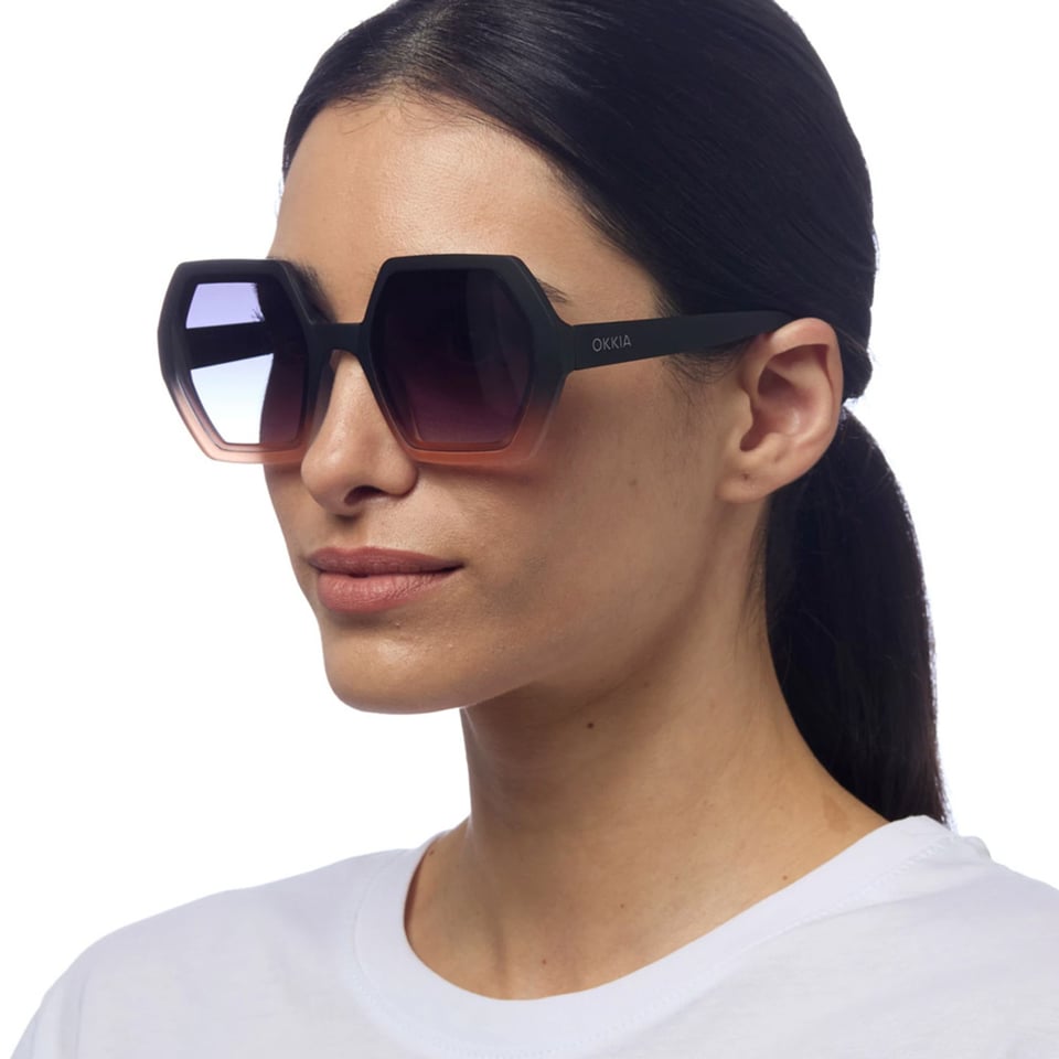 Zonnebril EMMA Hexagon Black Rose OK015-BP