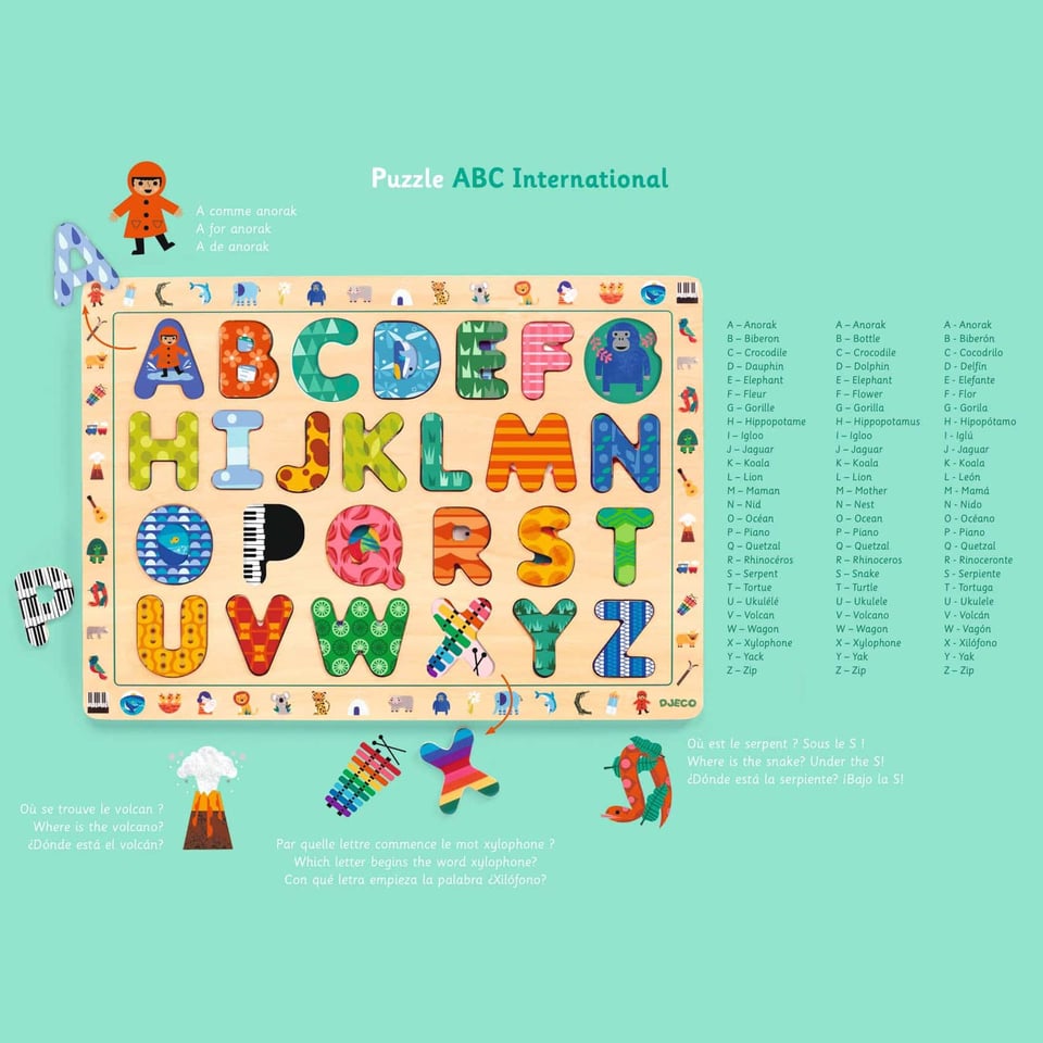 Djeco Educational Puzzle - Puzzle Abc International