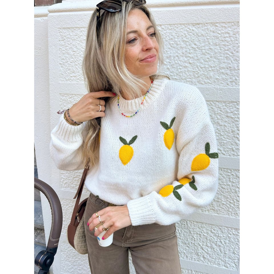 New Lemon Summer knit - White