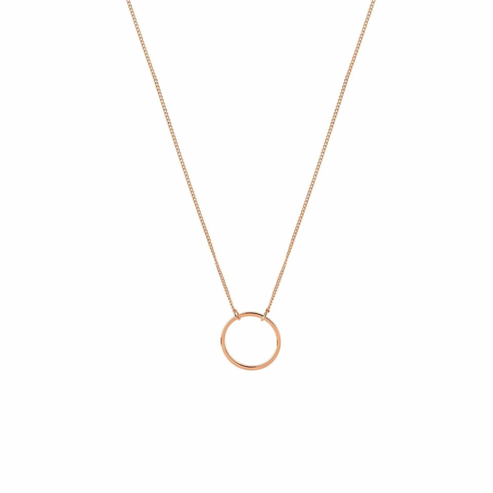 Rose Gold Plated Necklace with Circle