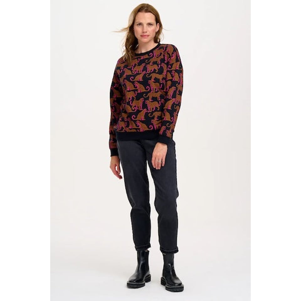 SUGARHILL Eadie Relaxed Sweatershirt Leopard spots