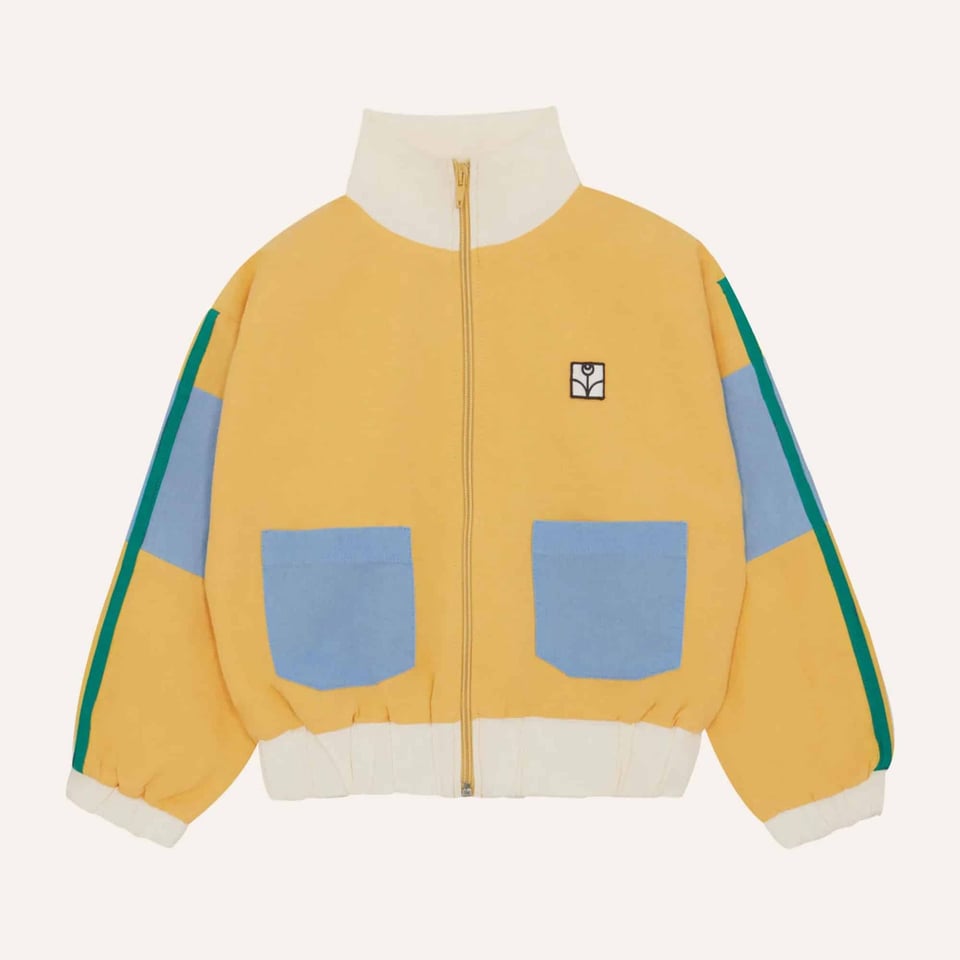 The Campamento Yellow Color Block Kids Jacket