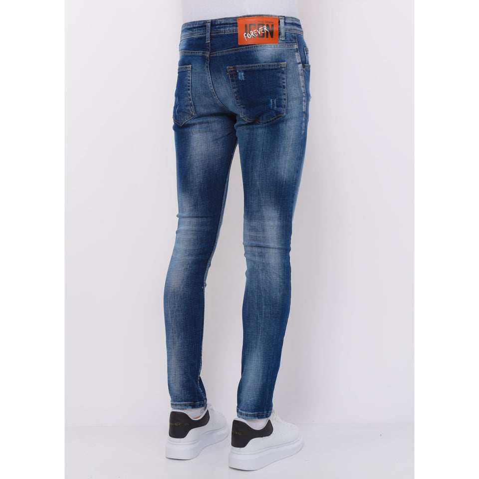 Blue Stone Washed Jeans Heren - Slim Fit -1076- Blauw