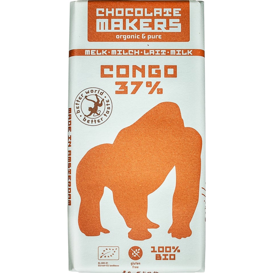 Melkchocolade 37% - Gorilla Bar