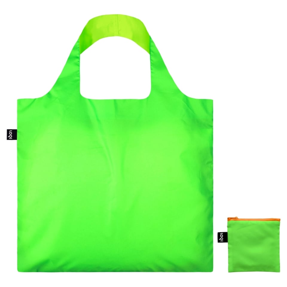 LOQI Opvouwbaar Tasje Gerecycled Neon Groen