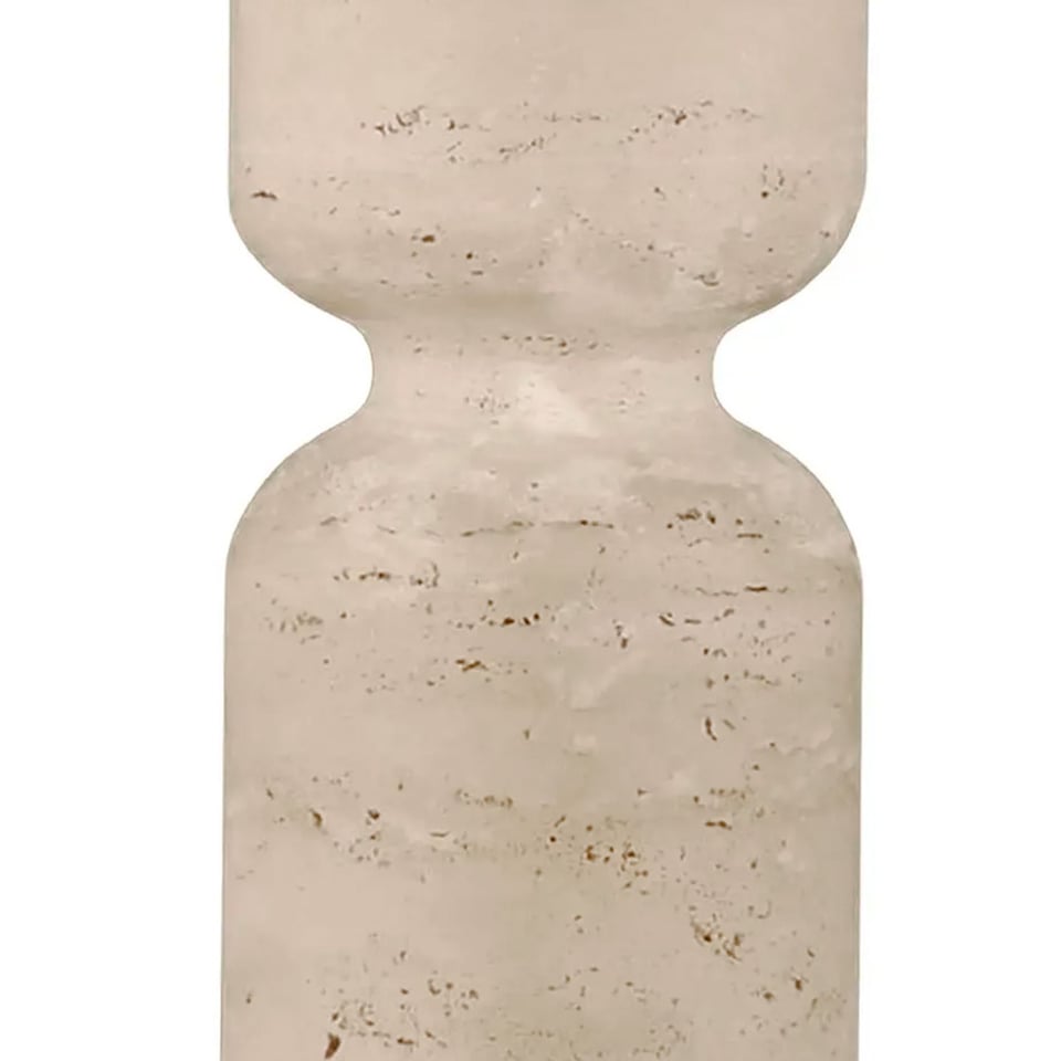 Tafel Lamp Voet Amelita Beige Steen 13x42cm