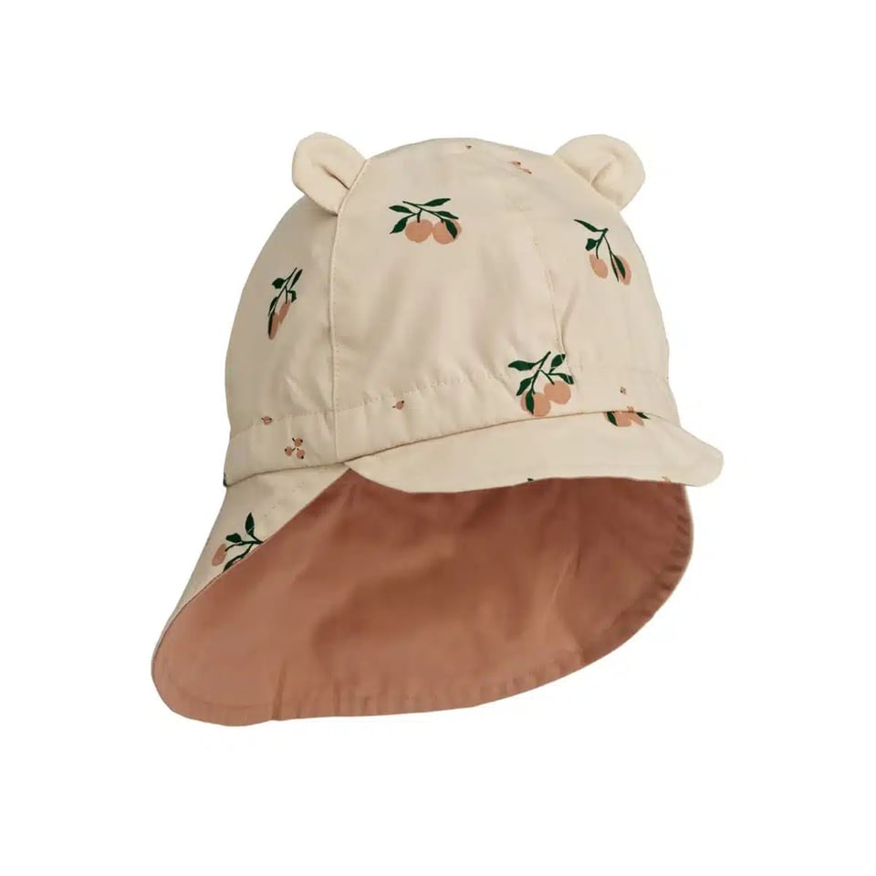 Liewood Gorm Reversible Sun Hat With Ears Peach Seashell / Pale Tuscany