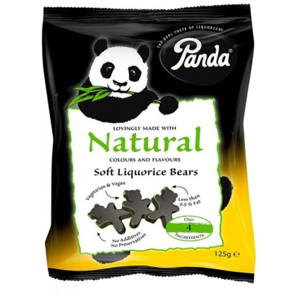 Panda All Natural Liquorice Bears 125g