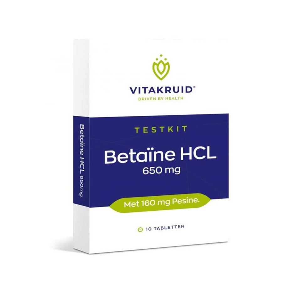 Betaine HCL 650 Mg & Pepsine 160 Mg Testkit