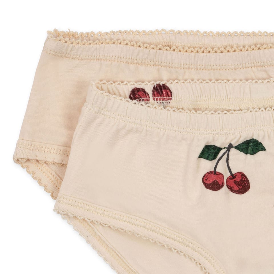 Konges Sløjd Basic 2 Pack Girl Underpants Cerise/Peach