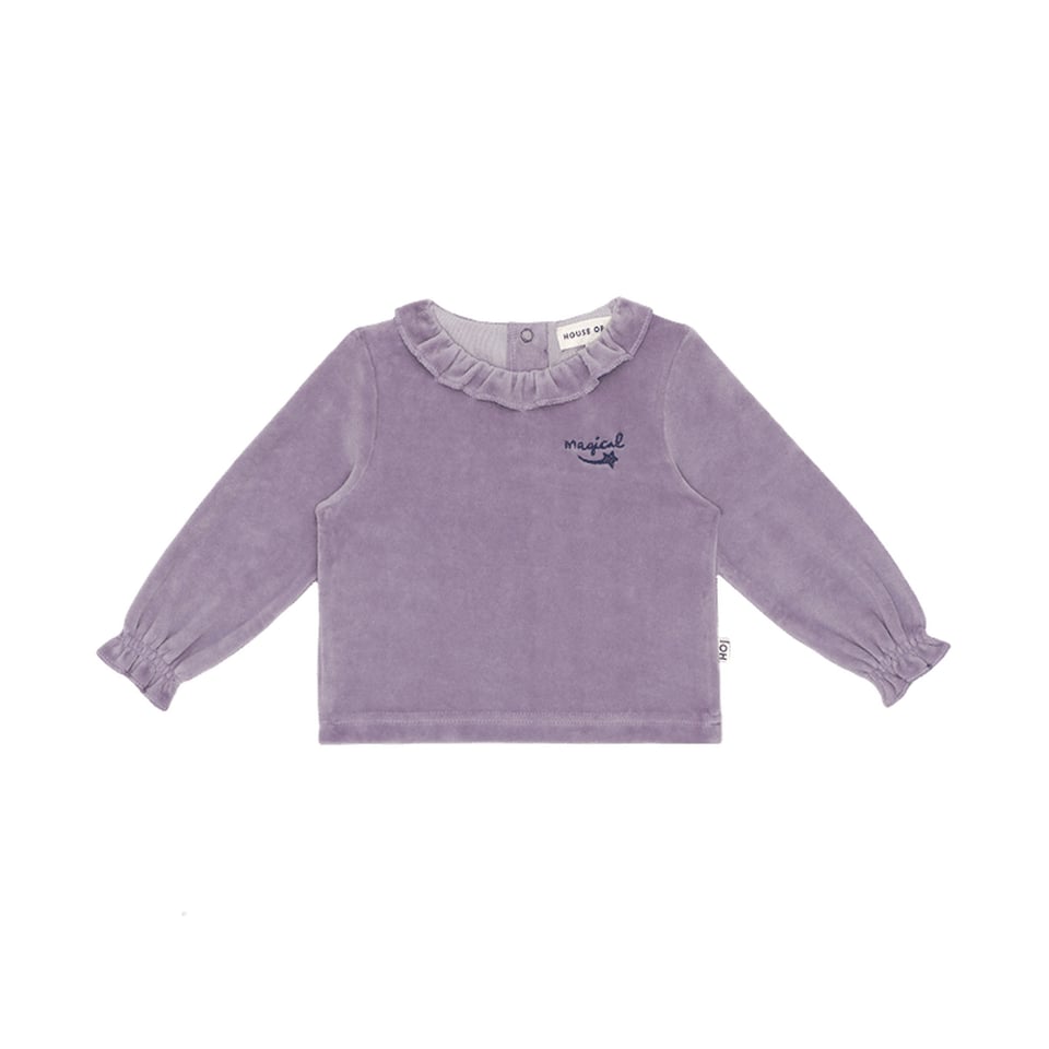 House of Jamie Baby Frill Collar Jumper Dusty Violet