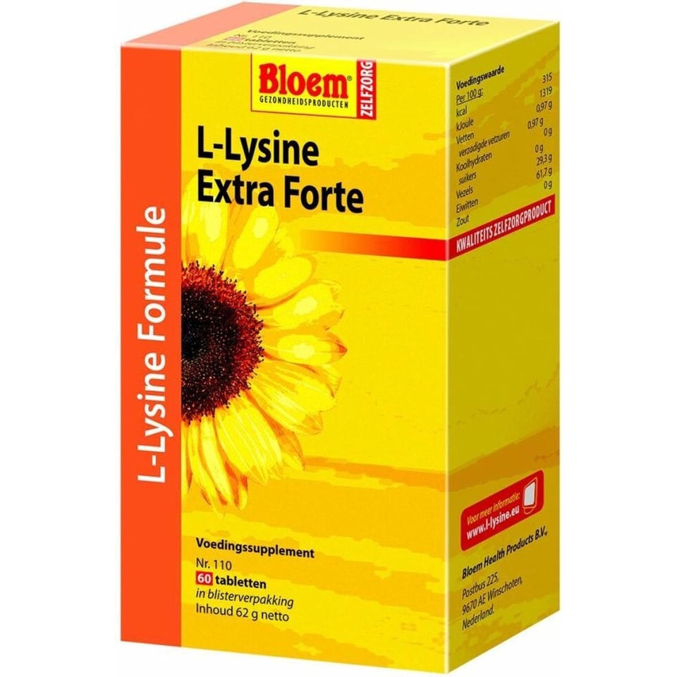 Bloem L-Lysine - 60 Tabletten - Voedingssupplement