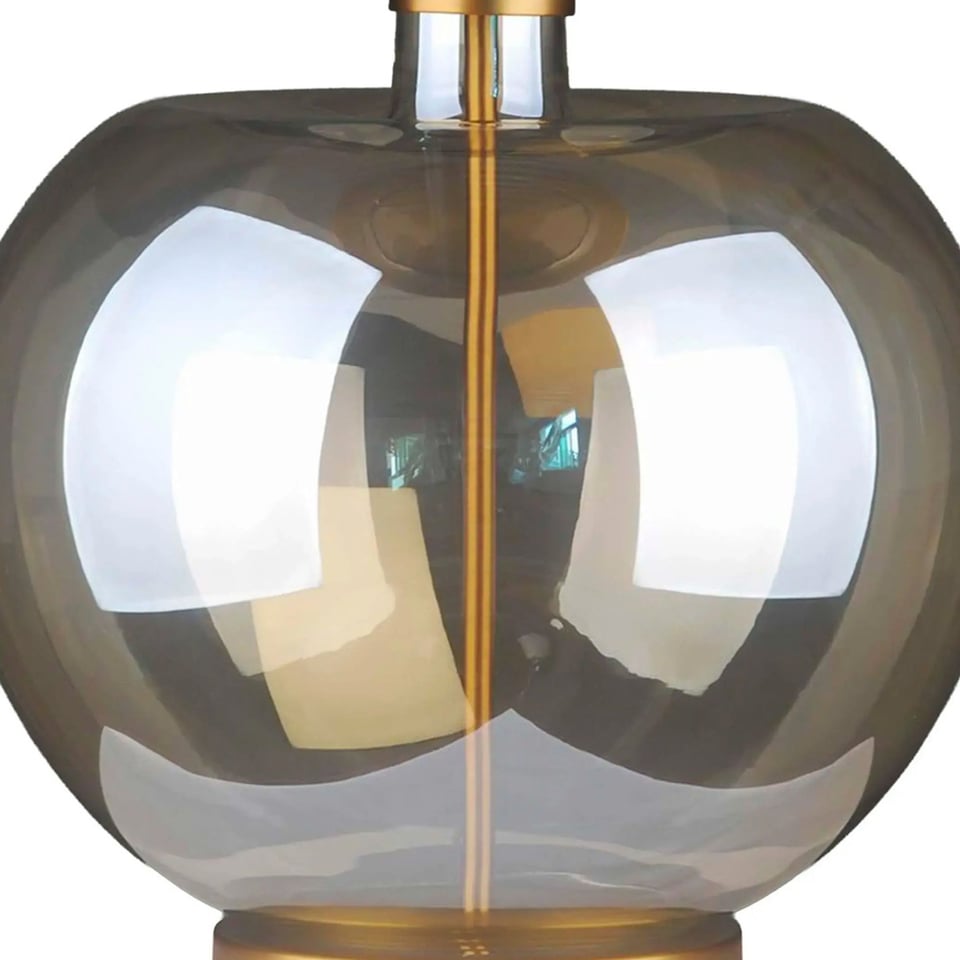 Tafel Lamp Voet Amira Amber Transparant Glas 40x53cm