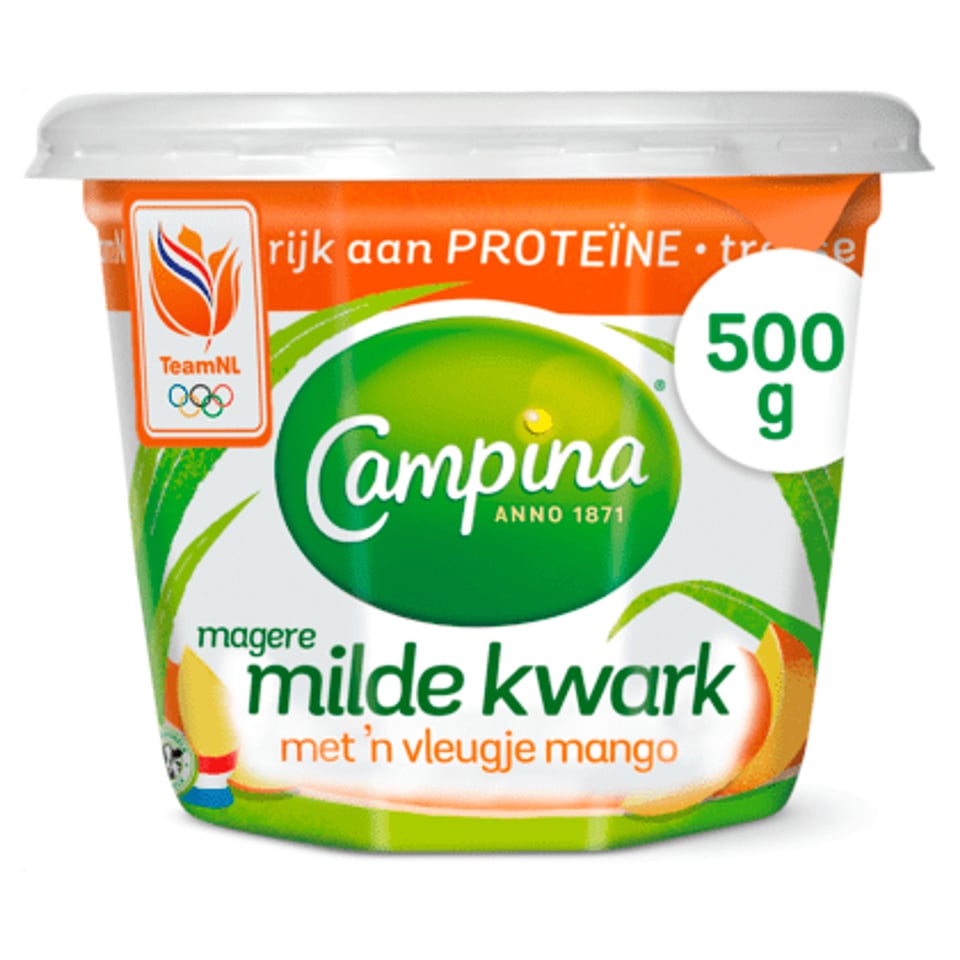 Campina Magere Kwark Vleugje Mango