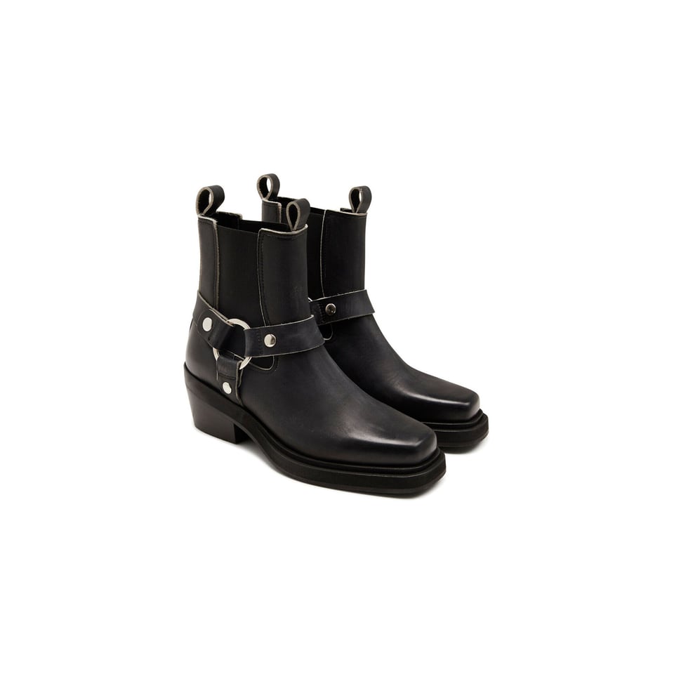 Pavement Dusty Buckle Two-Tone Boots - Black Matte
