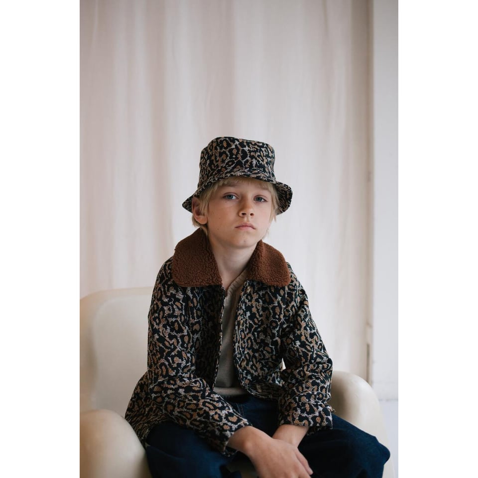 Daily Brat - Happy leopard jacket lustrous blue