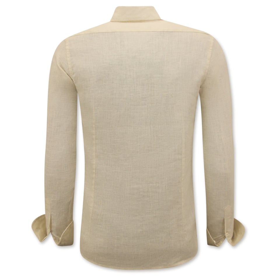 Linnen Overhemd Heren - Regular Fit - Casual Blanco - Beige