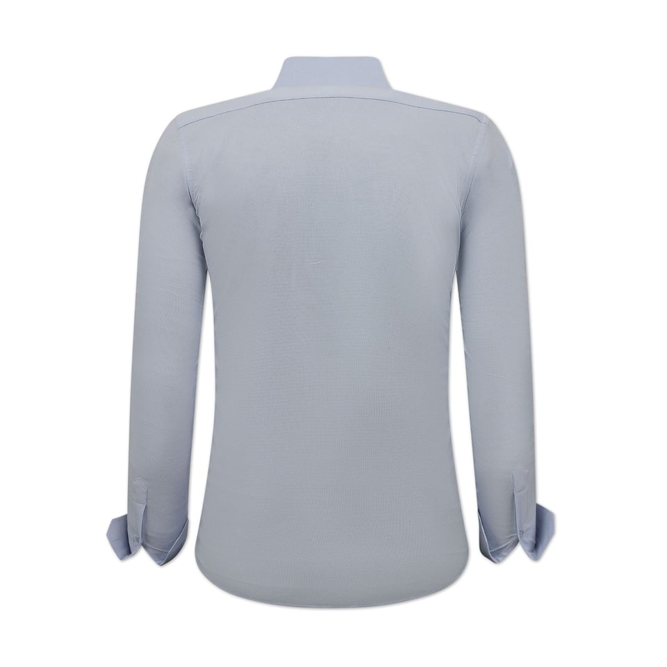 Zakelijke Nette Oxford Shirts Heren - Slim Fit Stretch - Licht Blauw