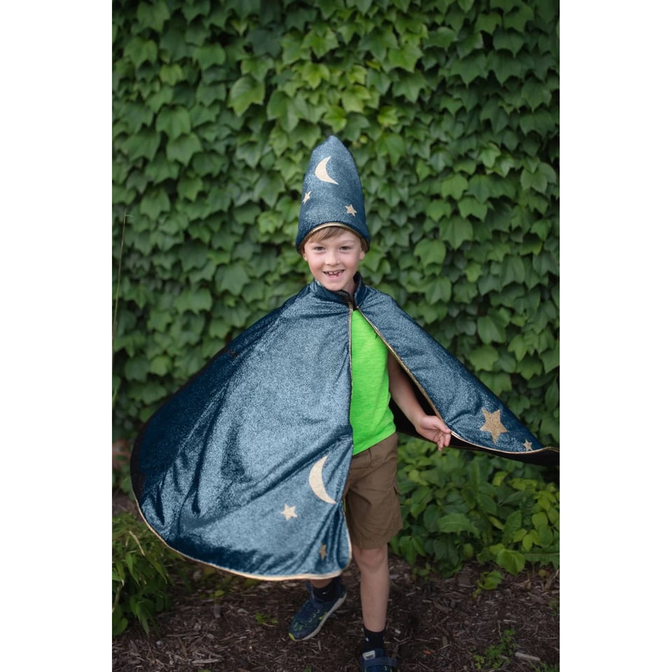 Starry Night Cape with Hat - Turqoise (5-6 Jr)