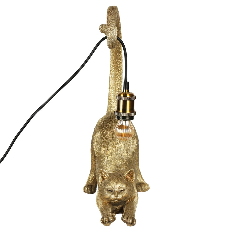 Poeslamp Goud
