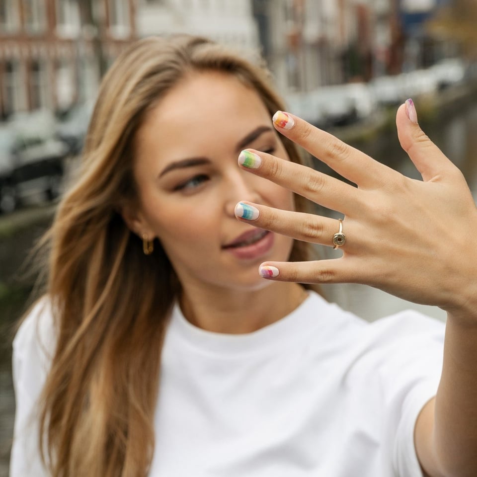 Rainbow Vibes Nail Wraps (Gel Nagelstickers)  Uitharden met UV-lamp