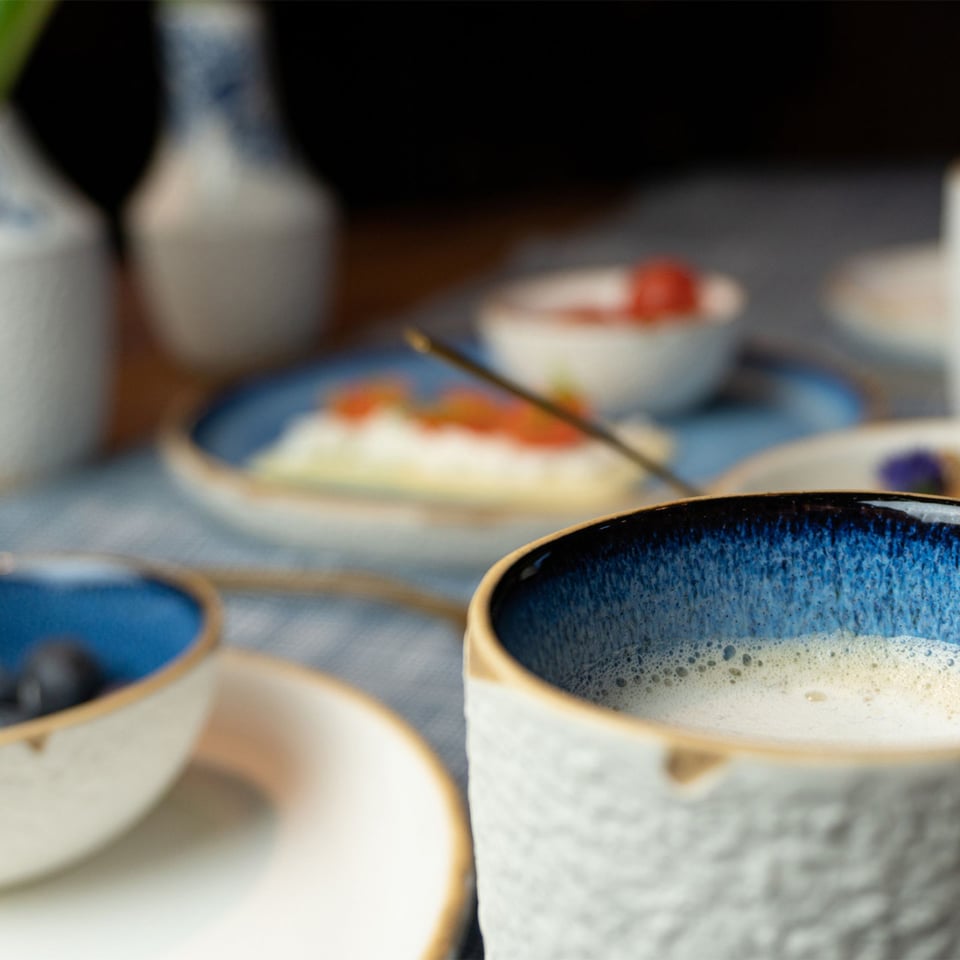 Blauw Bloesem Koffiekop Blauw