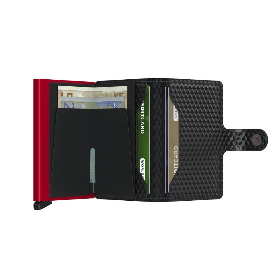 Secrid Miniwallet cubic black - red