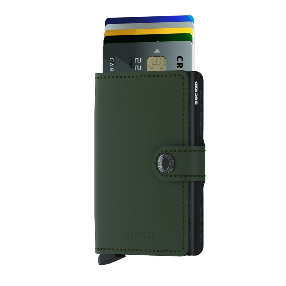 SECRID Miniwallet Mat Groen/zwart