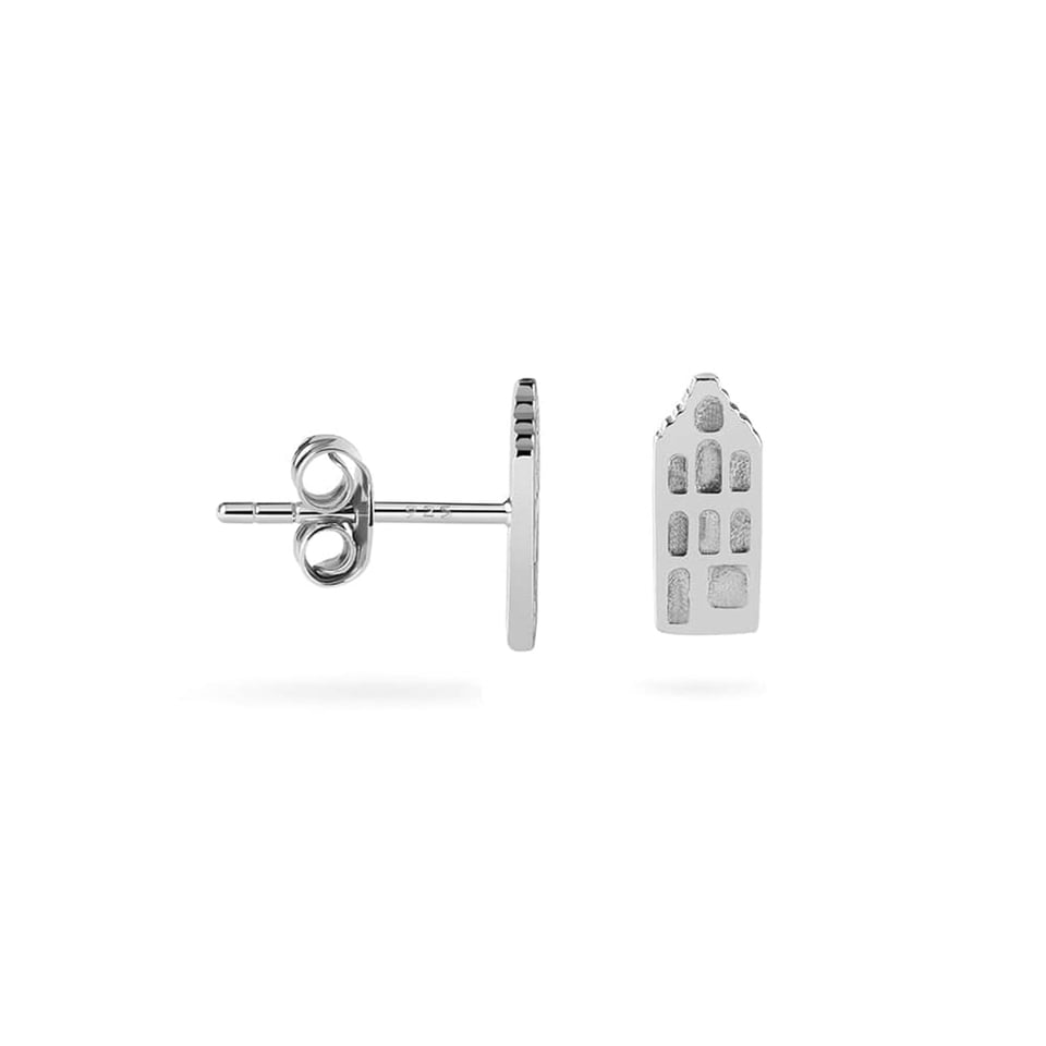 Amsterdam Canal House Silver 2.0 Stud Earrings