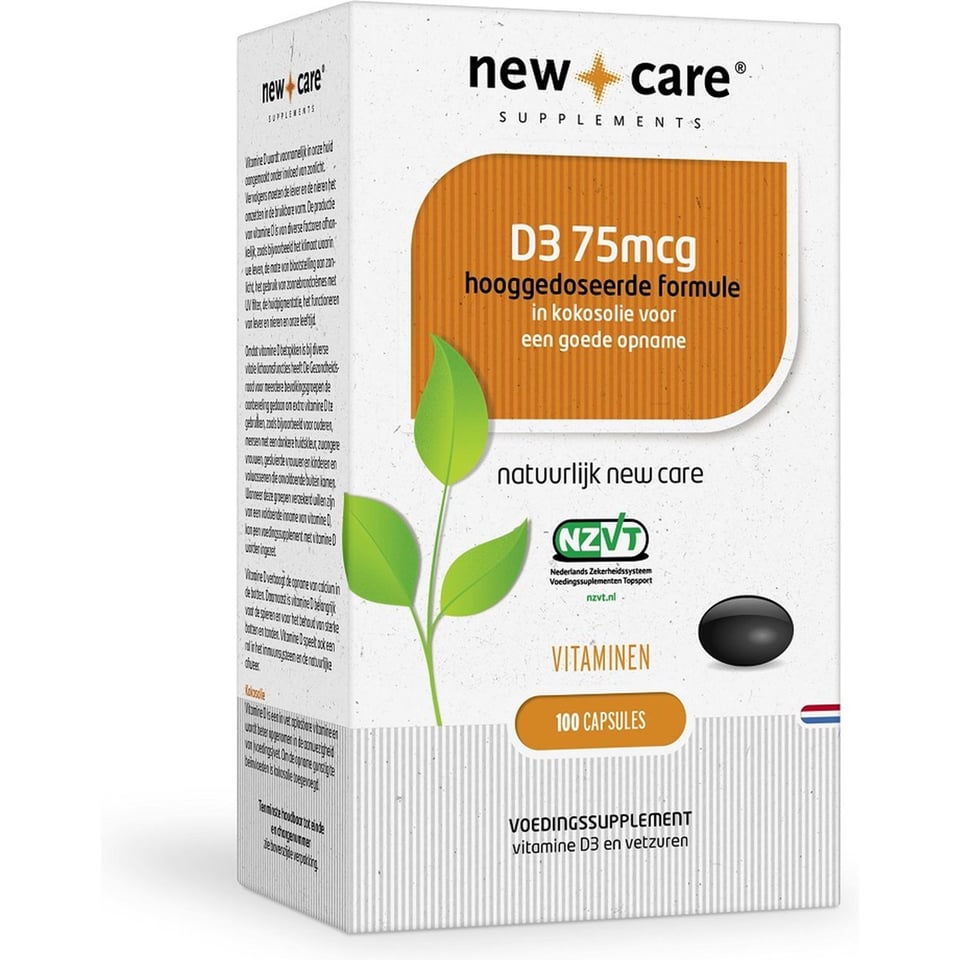 New Care Vitamine D3 75mcg NZVT - 100 Capsules