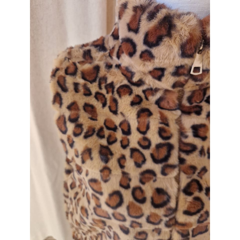 Furry Gilet - Regular fit - Leopard