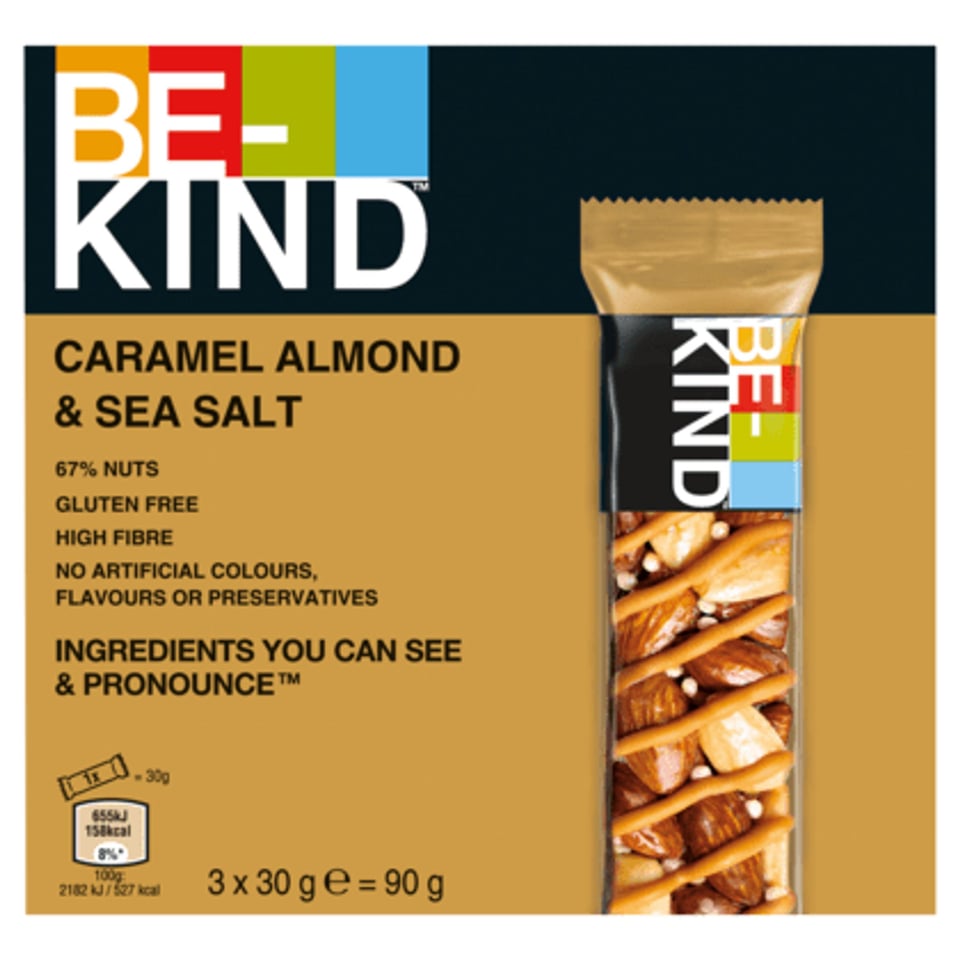 BeKind Notenrepen Glutenvrij Karamel Amandel