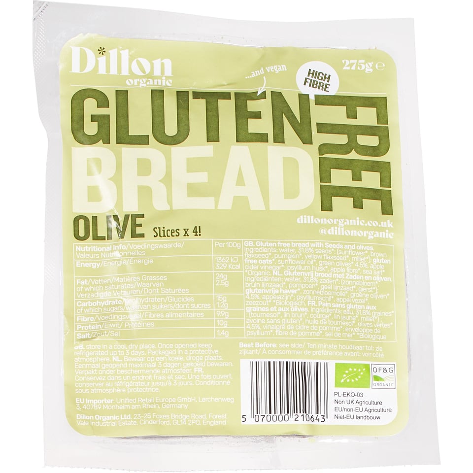 Glutenvrij Brood Olijven