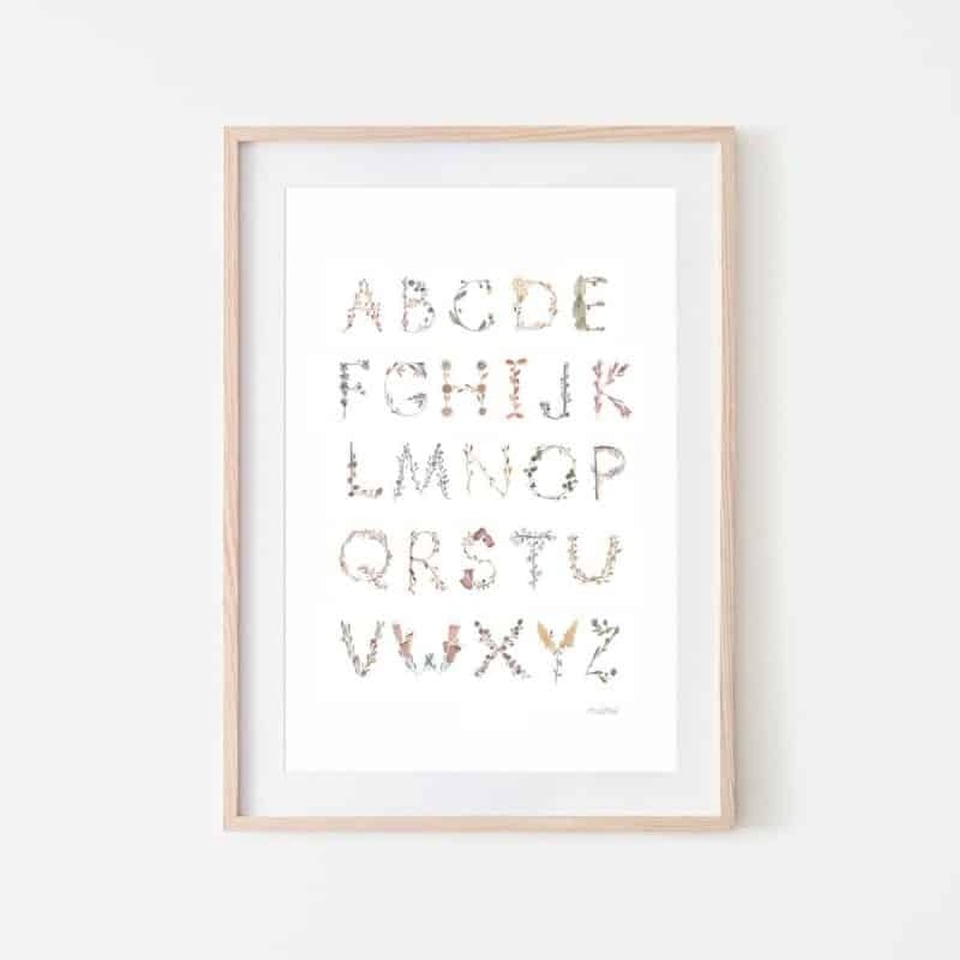 Mushie Poster Alphabet - Large