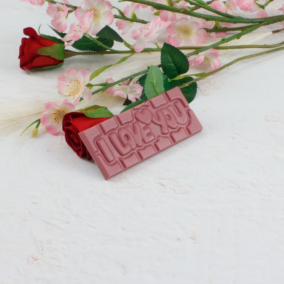 Chocolade Reep - I Love You 50 Gram - Moederdag Cadeau - Melk