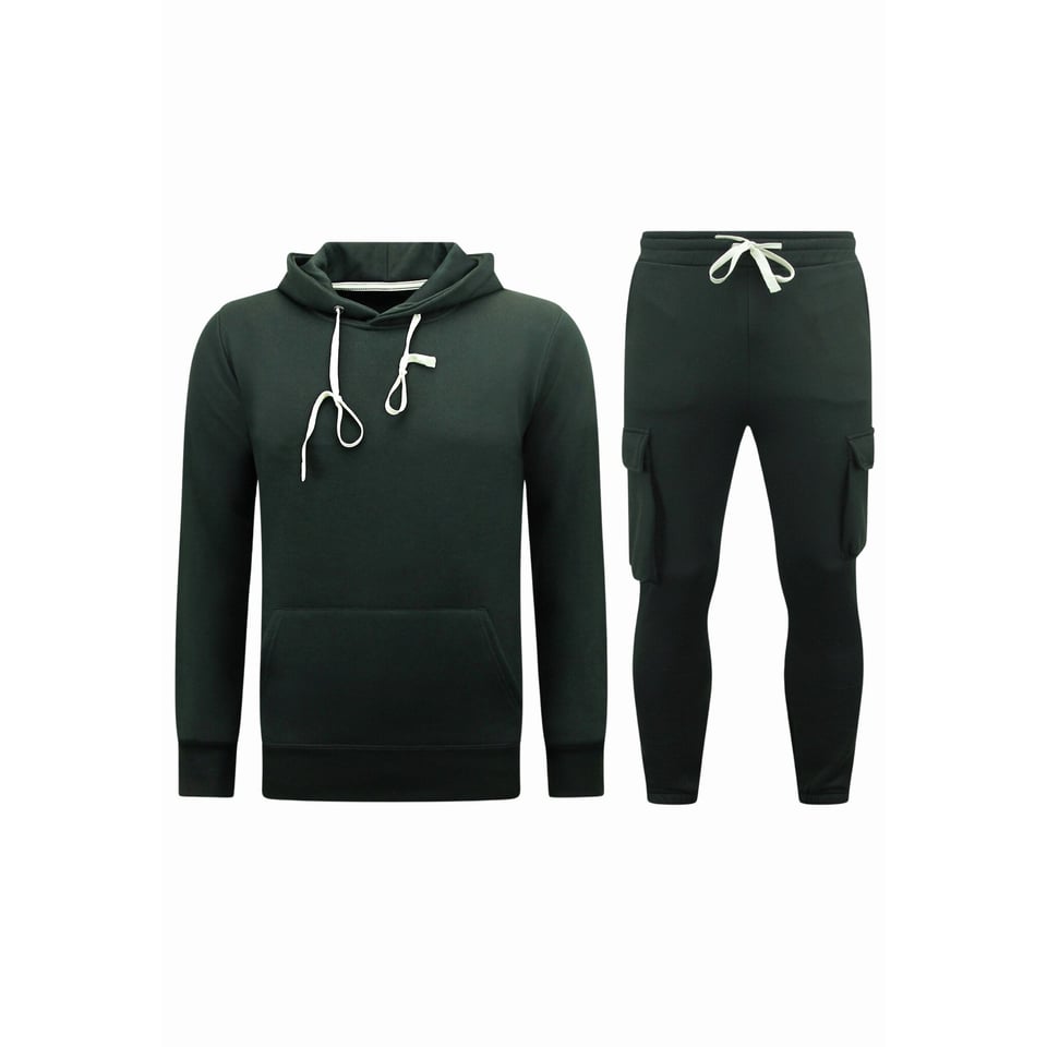 Joggingspak Heren - Oversized Huispak - Dik Geweven - Zwart