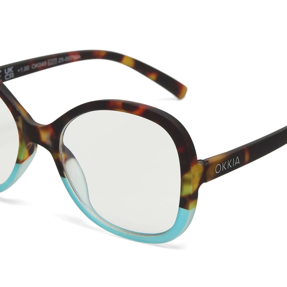 Leesbril VERONA Butterfly Havana Blue OK049HB