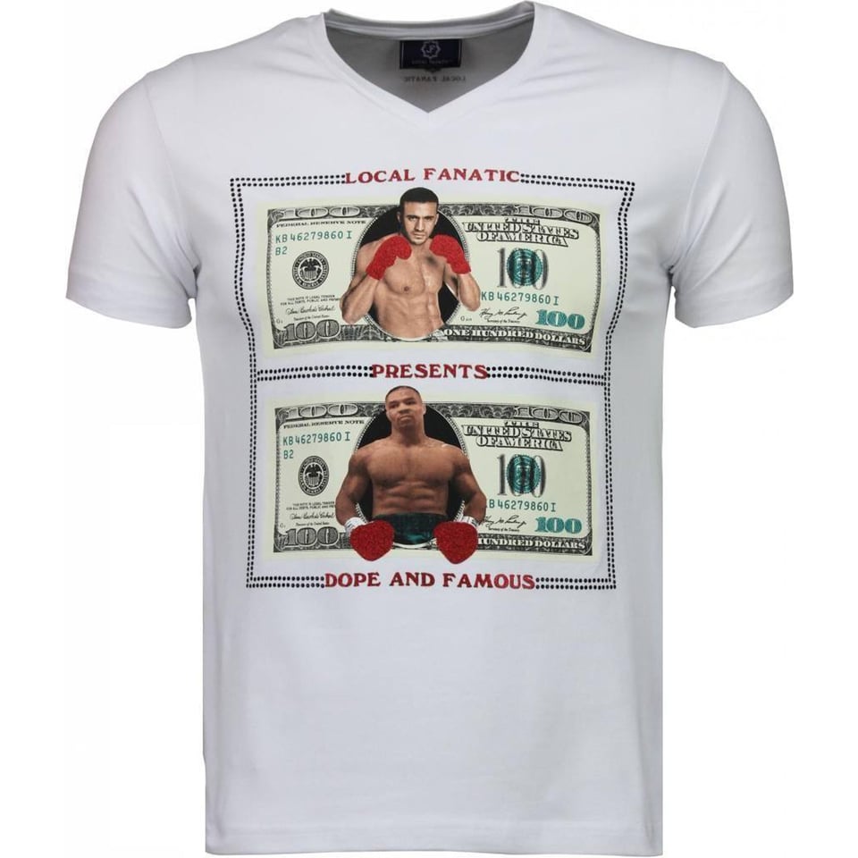 Golden Boy vs Iron Mike - T-Shirt - Wit