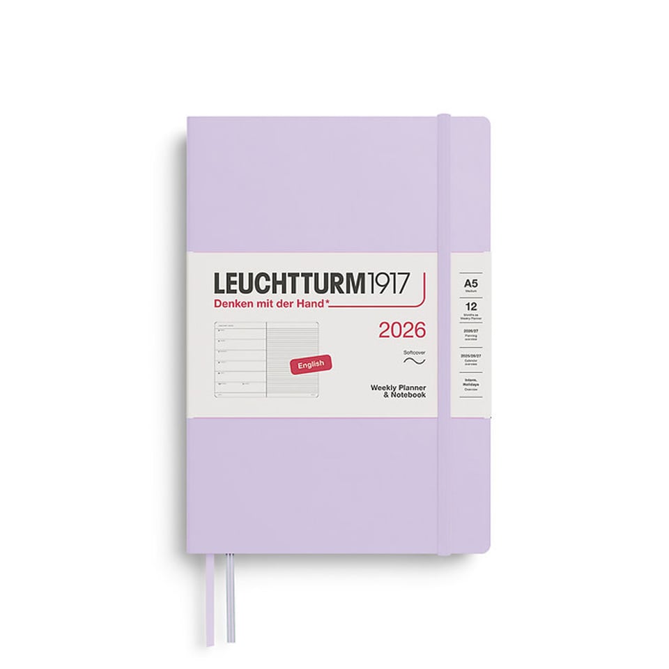 2026 Weekly Planner & Notebook 12 Months Medium A5