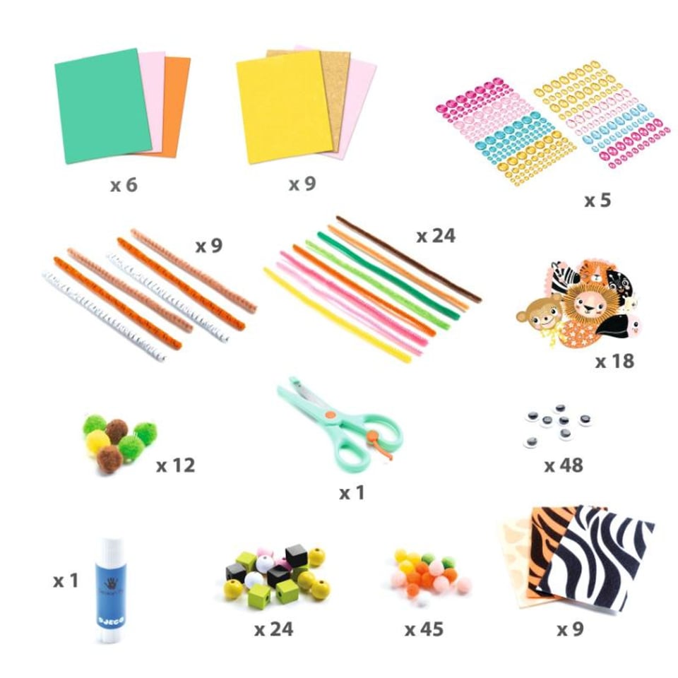 Djeco Knutselset Jungledieren DJ09016