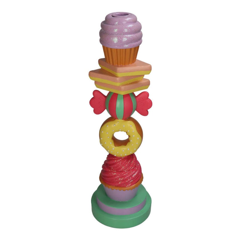 Kandelaar Snoepjes Multicolor H39cm