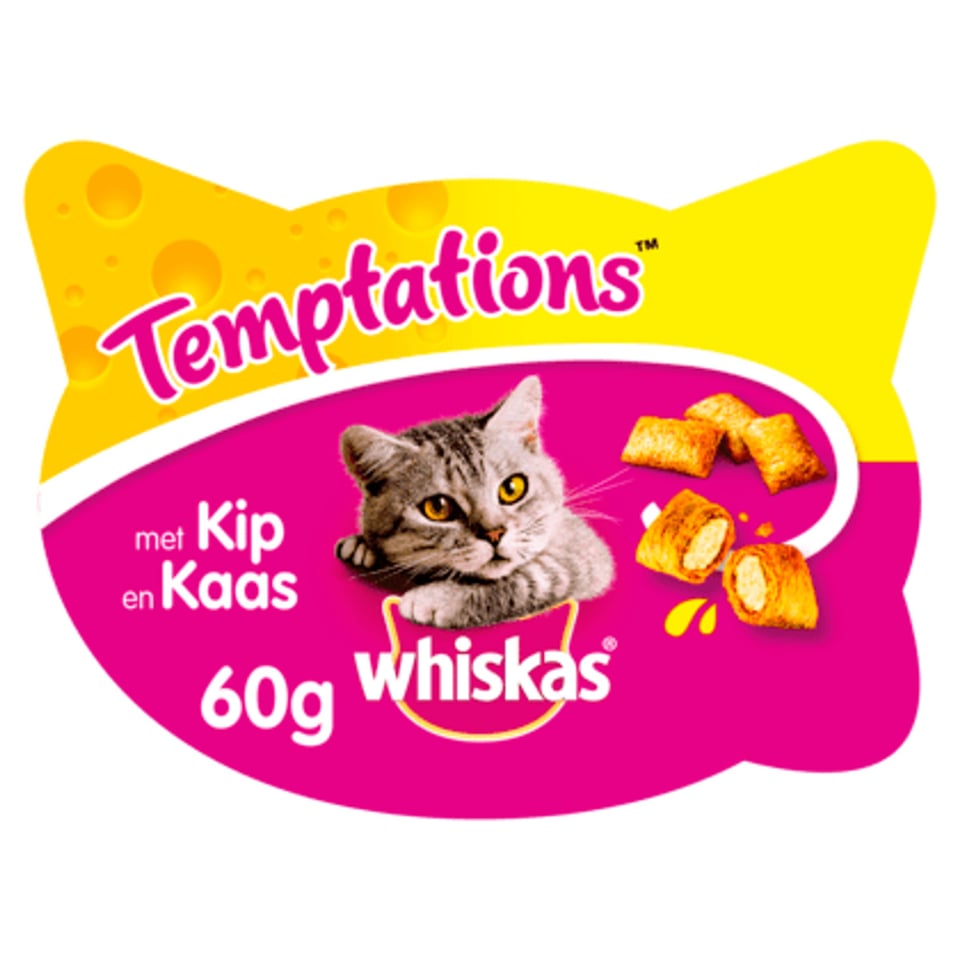 Whiskas Temptations Kip&Kaas Kattensnoepjes