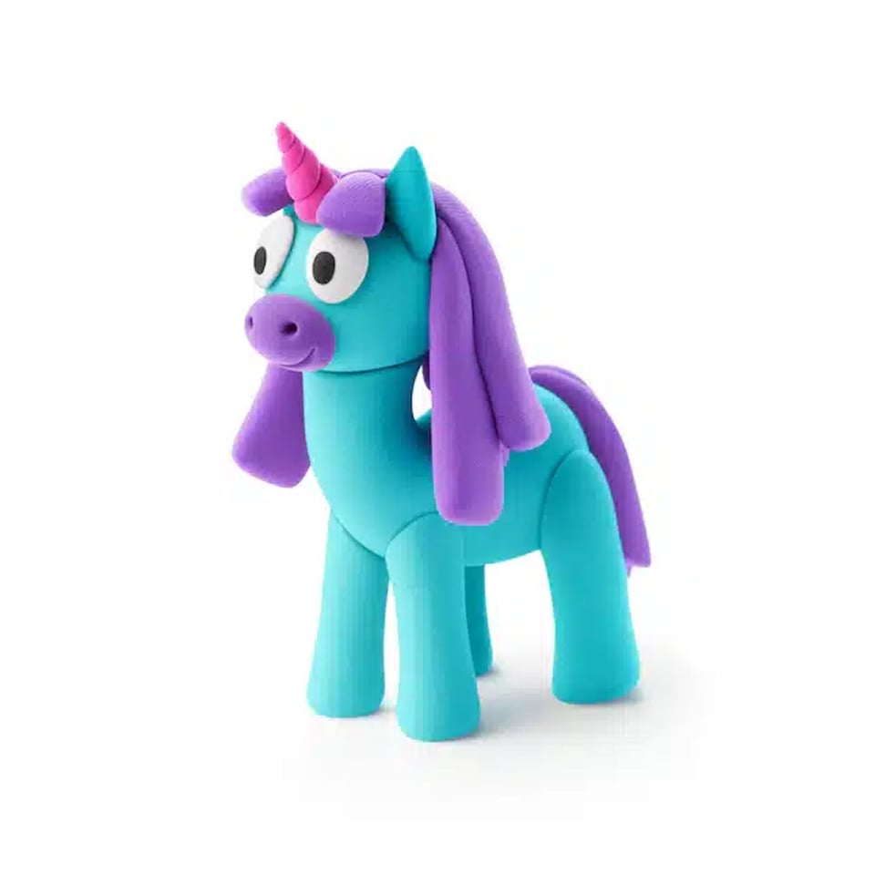 Hey Clay Boetseerklei Rainbow Unicorn- Rainy 3 Kleuren