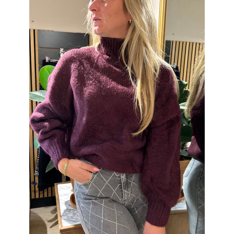 Paris Clara knit - Aubergine - oneSize