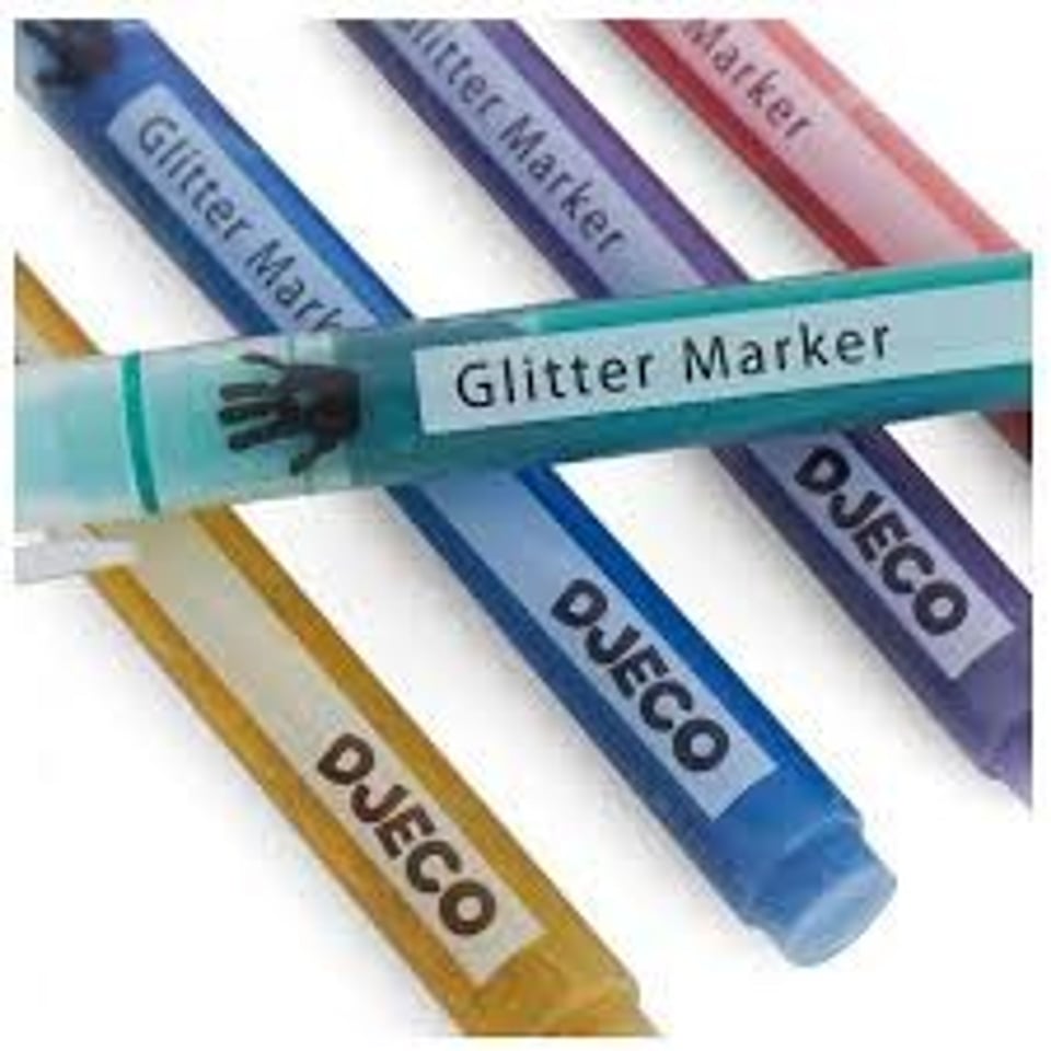Djeco Glitter Markers 6 Stuks