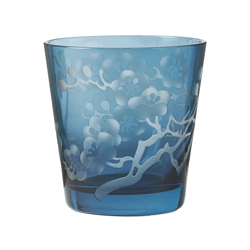 Water Glazen Blossom Multicolor 8x9cm Set Van 6