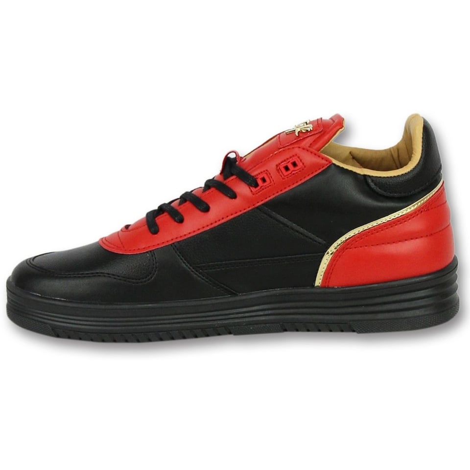 Mannen Schoenen Sneakers - Luxury Black Red- CMS72 - Rood