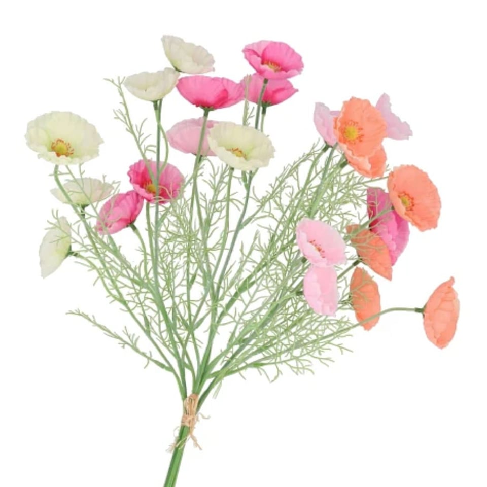 Kunstbloemen Boeket Klaprozen Multicolor 60cm